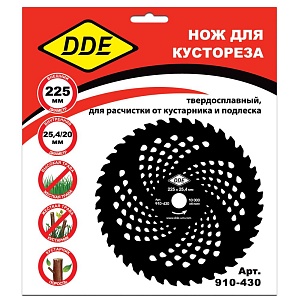 Диск для кустореза DDE WOOD CUT твердосплавный, 40 зубьев, 225 х 25,4/20 мм