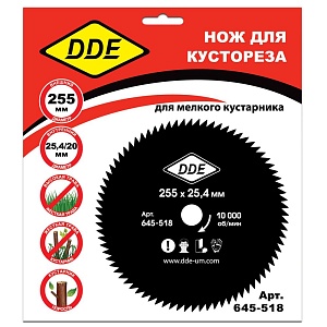 Диск для триммера DDE WOOD CUT 80 зубьев, 255 х 25,4 мм