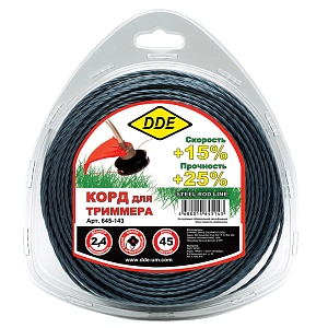 Корд триммерный в блистере DDE "Steel rod line"